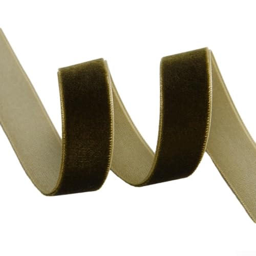 9,1 m Samtband für handgefertigte Hochzeitsbastelarbeiten, ideal für Dekoration und Verpackungsprojekte (Armeegrün -0,9) von Lecreatekit