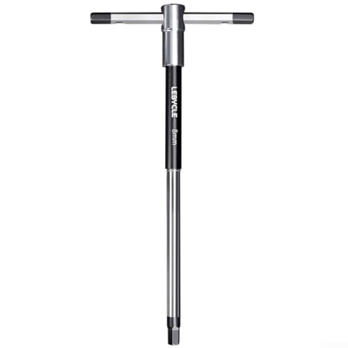 9 Größen T-Griff Sechskantschlüssel Werkzeug für Fahrradwartung mit verchromter Oberfläche (8 mm) von Lecreatekit