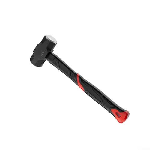 Achteckiger Hammer mit ergonomischem rutschfestem Griff, Werkzeug für Baustelle und Heimwerkerarbeiten (0,5 kg) von Lecreatekit