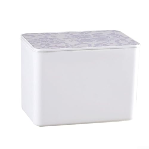 Badezimmer-Tücherbox, Taschentuchbox-Halter, rechteckiger Taschentuchspender, Klappdeckel, für Wohnzimmer, Büro, Restaurant (Weiß-B) von Lecreatekit