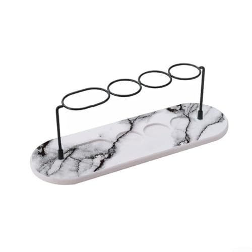 Badezimmer-Zahnbürstenständer, Metall-Zahnbürstenhalter mit Kieselgur-Basis, Badezimmer-Organizer mit 4 Schlitzen (C) von Lecreatekit