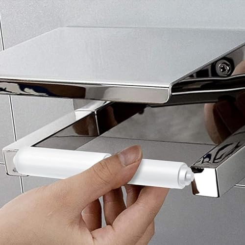 Bathe in Style Upgrade to Our 3 Piece Adjustable Toilet Roll Holder Set Today (Black 1PCS) von Lecreatekit