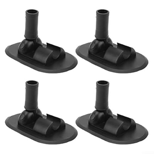 Bootszelt-Basis, aufblasbarer Gummi-Boot Baldachin-Halterung, 180° verstellbarer Sonnenschutz, wasserdichter Stützrahmen für 15 mm Schläuche (4 Stück) von Lecreatekit