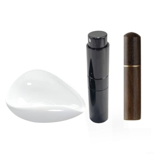 Coffee Artistry Starts Here Essential Kit with Pottery Dosing Tray and Static Reducing Sprayer (whitetray+spray+needle) von Lecreatekit