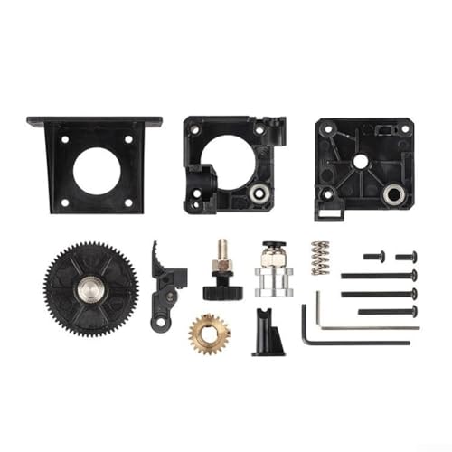 Drucker-Extruder-Feeder, Metall-Titan-Extruder-Antriebszufuhr-Set, kompatibel mit V6 für Ender 3 Drucker Fernzufuhrsystem (schwarz) von Lecreatekit
