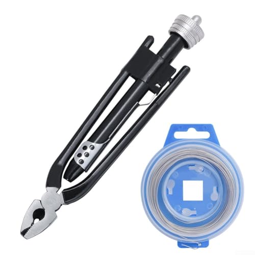 Edelstahl-Sicherheitsdraht mit 15,2 cm langer Zange für sichere Befestigung in der Luftfahrt und im Rennsport (15,2 cm + 15 m Sicherung) von Lecreatekit