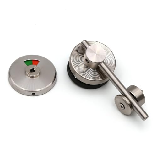 Edelstahl-WC-Anzeigeschloss, Badezimmer-Trennwand, WC-Indikator mit verlängertem Griff für öffentliche Toilette (401B) von Lecreatekit