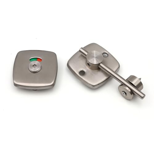 Edelstahl-WC-Anzeigeschloss, Badezimmer-Trennwand, WC-Indikator mit verlängertem Griff für öffentliche Toilette (928) von Lecreatekit