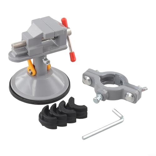 Einstellbarer Tischschraubstock, Bankschraubenklemme, Graviertischschraubstock für Holzbearbeitung und DIY-Projekte mit Drehfunktion von Lecreatekit