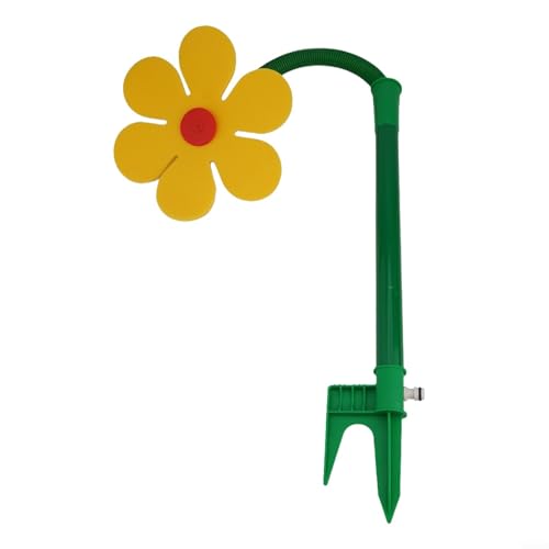 Einzigartiger und funktionaler Sonnenblumensprinkler für alle Ihre Rasenbewässerungsbedürfnisse (gelb) von Lecreatekit