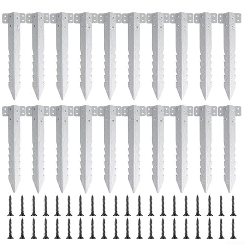 Eisenbahnschwellen-Halterungen aus Metall für optimale Unterstützung in Gärten und Wegen, 10 oder 20 Stück (20 Stück) von Lecreatekit