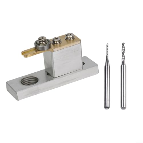 Essential Luthier Tool Electric Purfling Groove Cutter with 2 Different Diameter Fräser (Silver) von Lecreatekit