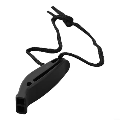 Essential Scuba Diving Gear Dual Frequency Safety Whistle Designed for Effective SOS Signals in Water (black) von Lecreatekit