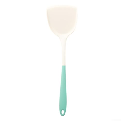 Essentielles hitzebeständiges Silikon-Utensilien-Set für alle Ihre Kochanforderungen (A Weiß und Grün) von Lecreatekit