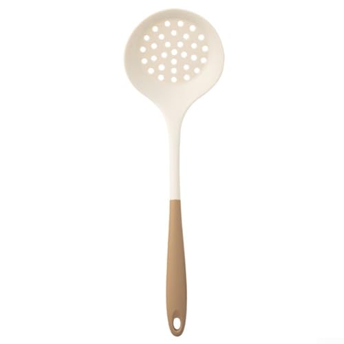 Essentielles hitzebeständiges Silikon-Utensilien-Set für alle Ihre Kochanforderungen (B Weiß und Braun) von Lecreatekit