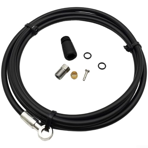 Fahrrad-Scheibenbremsschlauch-Set, Schlauchschraube, Gummi-Abdeckung, Unterlegscheiben, hydraulische Scheibenbremsschläuche, Druckgummi für SLX für XTR-Mountainbikes von Lecreatekit
