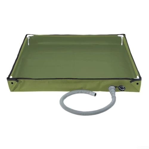 Faltbare Duschbasis, tragbare Duschwanne, Duschbasis für Camping und Strandausflüge und tragbar mit Ablaufrohr (grün) von Lecreatekit