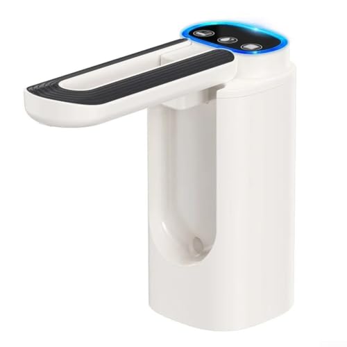 Faltbarer Wasserspender, tragbarer elektrischer Wasserspender, USB, faltbar, 1200 mAh Akku, für Aktivitäten im Freien zu Hause (weiß) von Lecreatekit