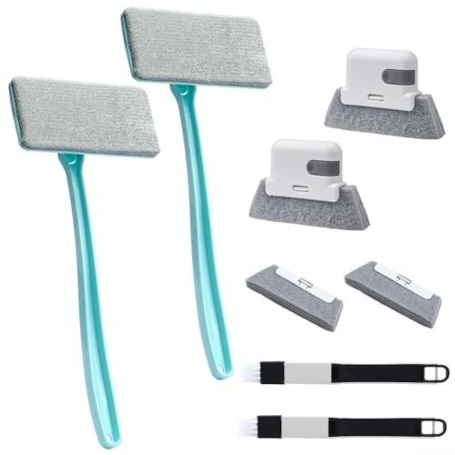 Fensterscheiben-Reiniger-Set, 8 Stück, mit Bürsten-Set, Reinigungs-Screen-Netzreiniger, Schlitzbürsten, Ersatzteile für Fenster Fensterscheiben-Reiniger-Set, 8 Stück, mit Bürsten-Set, Reinigungs-Screen-Netzreiniger, Schlitzbürsten, Ersatzteile für Fenster von Lecreatekit