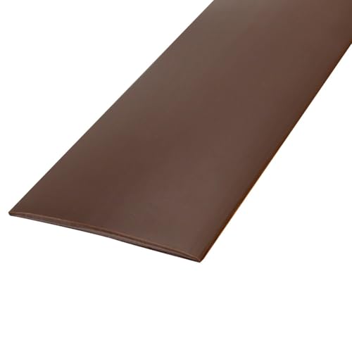 Flexible PVC-Boden-Übergangskantenleiste, Bodenkantenstreifen, wasserdichte Türdichtung, Spaltabdeckung für Spiegel, Wand, Bodenschutz (dunkelbraun) von Lecreatekit