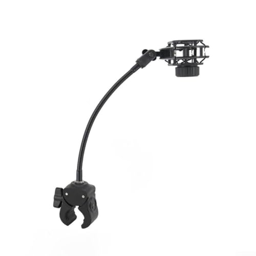 Flexibler Mikrofonständer, verstellbarer Mikrofonständer, Schreibtisch-Klemmhalterung, Adapter für Mikrofone für Heim-Sprachaufnahmen (C) von Lecreatekit