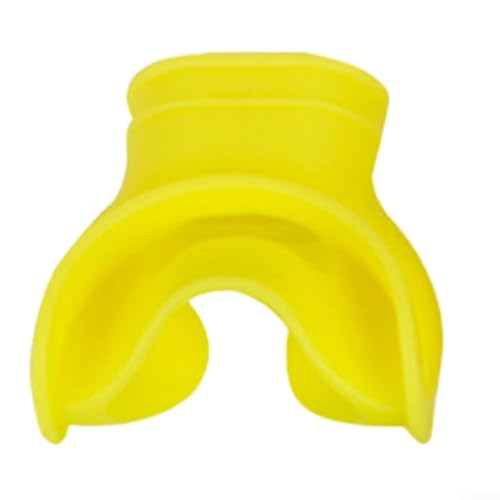 Flexibles Silikon-Tauchmundstück mit Zungenstütze, perfekt für Tauchbegeisterte (gelb) von Lecreatekit