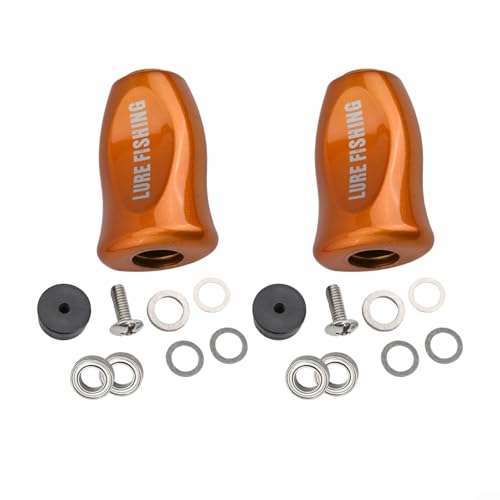 Für DAIWA kompatible Teile Premium Spinner Bait Reel Knob für verbessertes Angelerlebnis (2 Stück Gold) von Lecreatekit