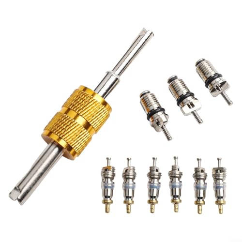 Für R134a Auto Klimaanlage Reparatur Werkzeug Set inkl. Ventilkerne und Installationswerkzeuge von Lecreatekit