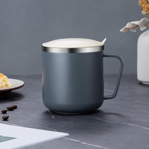 Funktioneller Outdoor-Campingbecher aus 304 Edelstahl, Isolierung hält Getränke länger heiß oder kalt (graublau) von Lecreatekit
