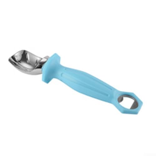 Glatter Eiskugelformer aus Edelstahl mit praktischem Flaschenöffner (blau) von Lecreatekit