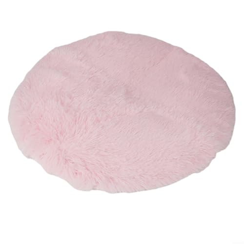 Großer, zotteliger Teppich, waschbar, rutschfest, zottelig, weicher Samtflor, rutschfeste Unterseite, für Wohnzimmer und Schlafzimmer, Kinder und Haustiere (60 cm, Rosa) von Lecreatekit