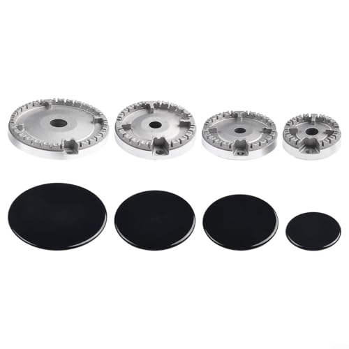 Herd Hut Set, Herd Hut Set Herd Deckel Herd Brenner Upgrade Ofen Gas Krone Flamme Kappe Gasbrenner Flamme Kappe für Gasherd Brenner (Flach) von Lecreatekit