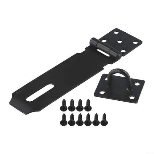 Hochfeste Edelstahl-Tür-Vorhängeschloss Haspe mit Multi-Loch-Design für optimale Stabilität und Sicherheit (12,7 cm) von Lecreatekit