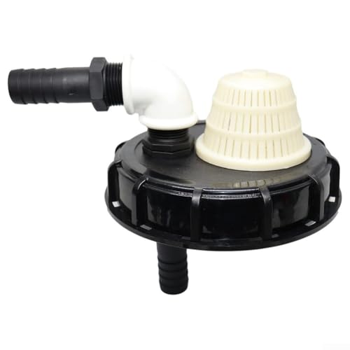 IBC Wassertank Adapter Kappe, IBC Tank Cover Deckel mit Belüftung Außengewinde zur Bildung von Tank Überlauf Einlass Auspuff von Lecreatekit
