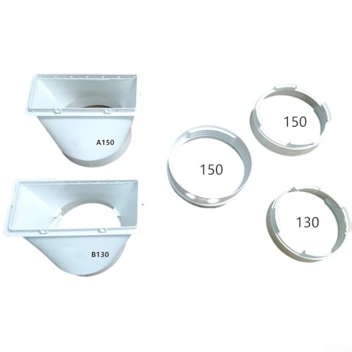 Klimaanlagen-Abluftschlauchadapter, Kanalschnittstelle zum effektiven Anschluss des Abluftschlauchs an tragbare Haier-AC-Einheiten (flache Schnittstelle, 130 mm) von Lecreatekit