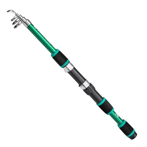 Kompaktes Design, 1 8 m Teleskop-Angelrute, ideal für schnelle Ausflüge ins Wasser (gelb) von Lecreatekit