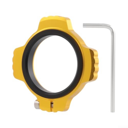 Kurbelversteller aus Aluminiumlegierung, 29 mm Durchmesser, Kurbelvorspanner-Einsteller, Nylon-Gewindering-Installation für DUB-Tretlager (goldfarben) von Lecreatekit