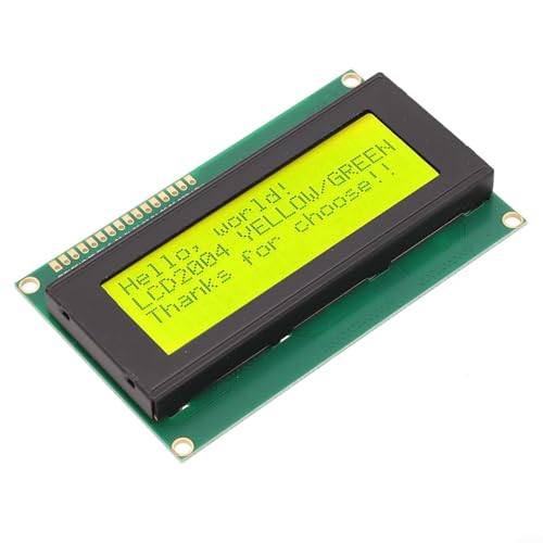 LCD Display Modul 20x4 serielle Schnittstelle für einfachen Anschluss mit Mikrocontrollern (gelb) von Lecreatekit