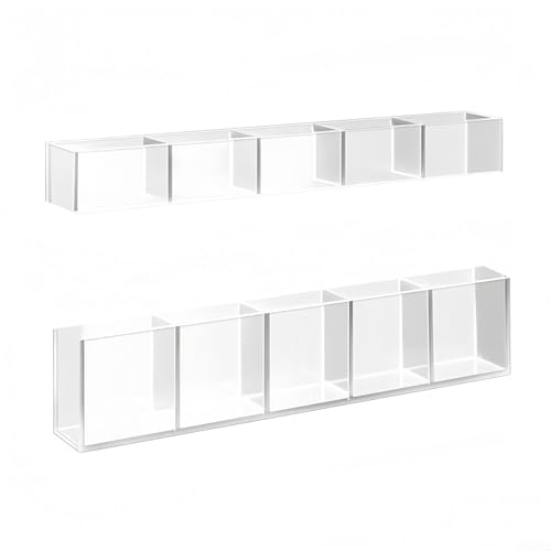 Lecreatekit Acryl-Strohhalm-Halter, Acryl-Strohhalm-Organizer, Spender, Küchenaufbewahrungsregal für Schranktür, transparenter Utensilienhalter, Löffel (5 Fächer) von Lecreatekit