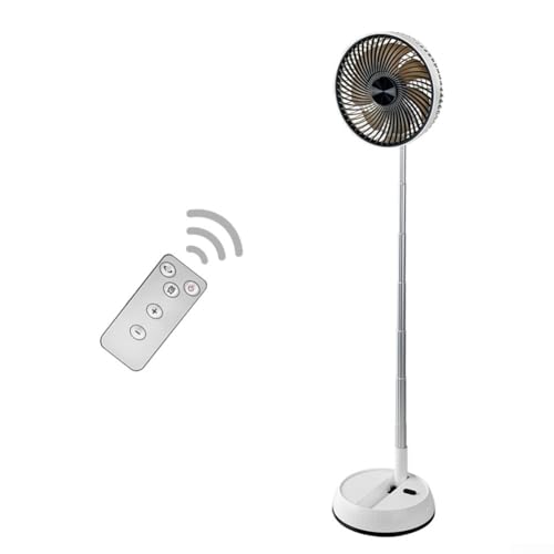 Lecreatekit Faltbarer oszillierender Ventilator, mit Fernbedienung, leichter USB-Ventilator für Schlafzimmer, Büro und Reisen, leises und verstellbares Design (2) von Lecreatekit
