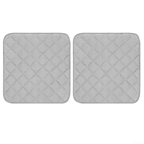 Lecreatekit Multifunktionale rutschfeste Sitzkissen für Haustiere und Möbel, 2 Stück, mit wasserdichter Schicht (grau) von Lecreatekit