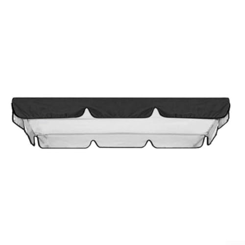 Lecreatekit Polyester-Hollywoodschaukel-Abdeckung für 2- und 3-Sitzer-Gartenmöbel, wasser- und staubdicht, 164 x 114 x 15 cm, Schwarz von Lecreatekit
