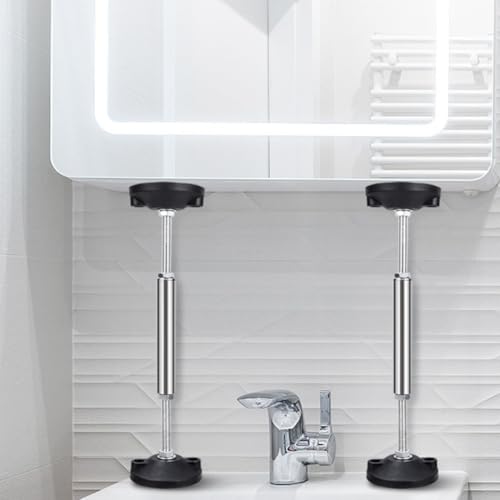 Lecreatekit Robuste Teleskop-Stützstange, verstellbarer Schrank-Stabilisator mit 300 kg Gewichtsgrenze (30–45 cm) von Lecreatekit