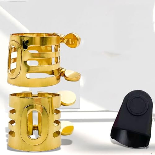 Lecreatekit Sax Mundstück Blattschraube Klemme für Sopran Alt Tenorsaxophon Metallkonstruktion (TENOR SAX) von Lecreatekit
