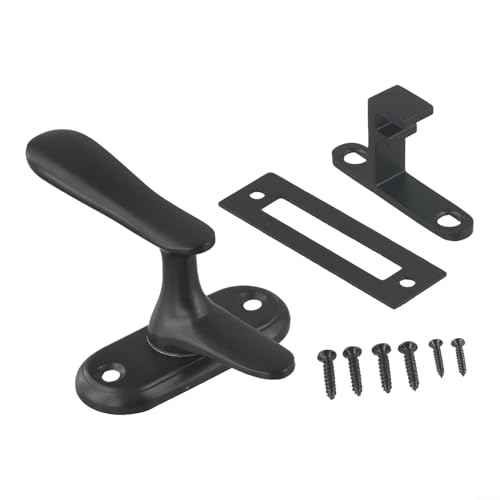 Lecreatekit Türriegel aus Edelstahl, sichere Lösung für Feuer- und Fluchttüren in öffentlichen Räumen (Schwarz, L) von Lecreatekit