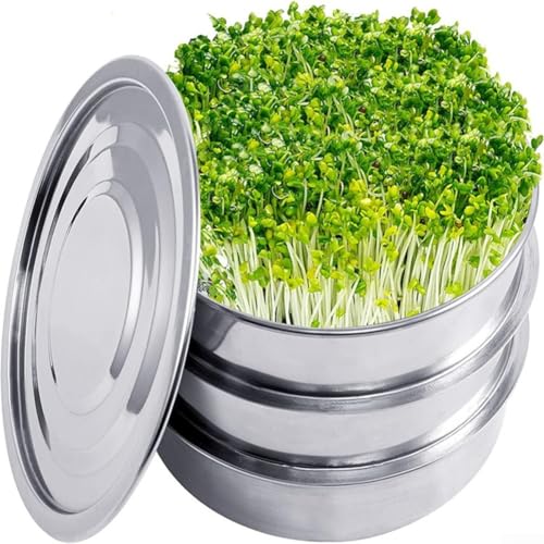 Lecreatekit Vereinfachen Sie Ihre Gartenarbeit mit dem 3-stöckigen Keimset aus Edelstahl (3-stöckige Keimung) von Lecreatekit
