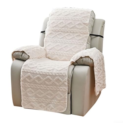 Liegestuhlschoner aus weichem Plüsch-Samt-Material mit doppelseitiger Verwendung zur Fleckenvorbeugung auf Massagestühlen (Beige) von Lecreatekit