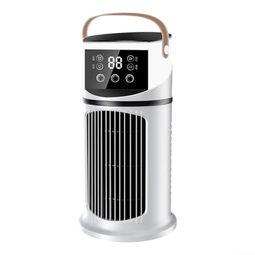 Luftbefeuchter Ventilator Tragbare Klimaanlage, Luftkühler Luftbefeuchter Kühlventilator mit 9 Geschwindigkeiten Timer Befeuchtung für Home Office von Lecreatekit