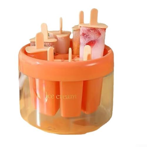Lustige DIY Eismaschine Popsicle Tablett mit Multi Grid Design für die Herstellung hausgemachter Snacks (Orange) von Lecreatekit