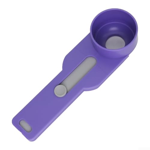 Mehrzweck-Schaufeltrichter, Pulverdosierwerkzeug, Protein-Backen, Kaffee, Messgriff, auslaufsicherer Löffel für schmale Flaschen (lila) von Lecreatekit
